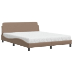 Letto con Materasso Cappuccino 160x200cm Similpelle