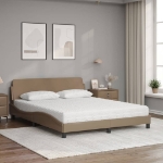 Letto con Materasso Cappuccino 160x200cm Similpelle