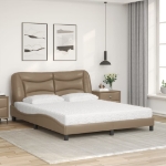 Letto con Materasso Cappuccino 160x200cm Similpelle