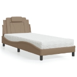 Letto con Materasso Cappuccino 80x200 cm Similpelle