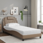 Letto con Materasso Cappuccino 80x200 cm Similpelle