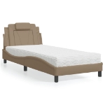 Letto con Materasso Cappuccino 90x200 cm in Similpelle