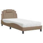 Letto con Materasso Cappuccino 90x200 cm in Similpelle