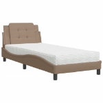 Letto con Materasso Cappuccino 90x200 cm in Similpelle