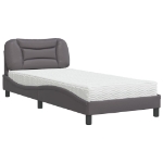 Letto con Materasso Grgio 90x200 cm in Similpelle