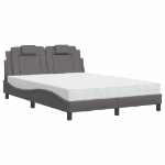 Letto con Materasso Grigio 120x200 cm in Similpelle