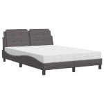 Letto con Materasso Grigio 120x200 cm in Similpelle