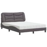 Letto con Materasso Grigio 120x200 cm in Similpelle