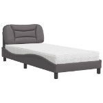 Letto con Materasso Grigio 90x190 cm in Similpelle