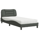 Letto con Materasso Grigio Scuro 80x200 cm in Tessuto