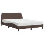 Letto con Materasso Marrone 120x200cm in Similpelle