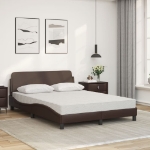 Letto con Materasso Marrone 120x200cm in Similpelle