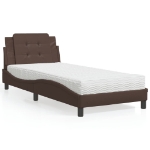 Letto con Materasso Marrone 80x200 cm in Similpelle