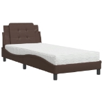 Letto con Materasso Marrone 80x200 cm in Similpelle