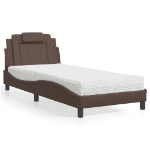 Letto con Materasso Marrone 80x200 cm in Similpelle