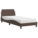 Letto con Materasso Marrone 90x190 cm in Similpelle