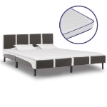 Letto con Materasso Memory Foam in Similpelle 180x200 cm