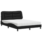 Letto con Materasso Nero 120x200 cm in Similpelle