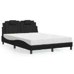 Letto con Materasso Nero 120x200 cm in Similpelle