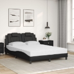 Letto con Materasso Nero 120x200 cm in Similpelle