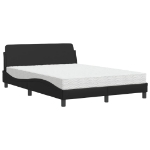 Letto con Materasso Nero 120x200 cm in Similpelle