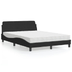 Letto con Materasso Nero 120x200 cm in Velluto