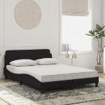 Letto con Materasso Nero 120x200 cm in Velluto