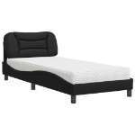 Letto con Materasso Nero 80x200 cm in Similpelle