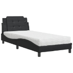 Letto con Materasso Nero 80x200 cm in Similpelle