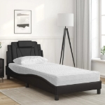 Letto con Materasso Nero 90x190 cm in Similpelle