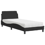 Letto con Materasso Nero 90x190 cm in Velluto