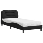 Letto con Materasso Nero 90x200 cm in Similpelle