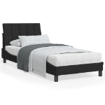 Letto con Materasso Nero 90x200 cm in Velluto