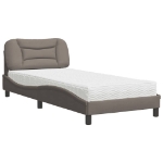 Letto con Materasso Tortora 80x200 cm in Tessuto