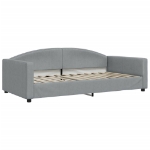 Letto da Giorno Grigio Chiaro 100x200 cm in Tessuto