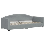 Letto da Giorno Grigio Chiaro 90x200 cm in Tessuto