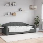 Letto da Giorno Grigio Scuro 100x200 cm in Tessuto