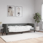 Letto da Giorno Grigio Scuro 80x200 cm in Tessuto