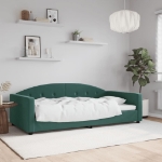 Letto da Giorno Verde Scuro 100x200 cm in Velluto