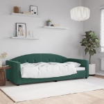 Letto da Giorno Verde Scuro 90x200 cm in Velluto