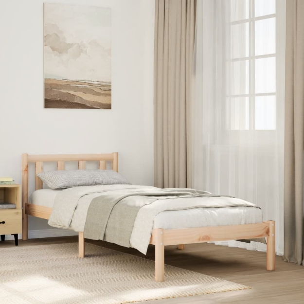 Letto Extra Lungo senza Materasso 100x210 cm in Legno di Pino