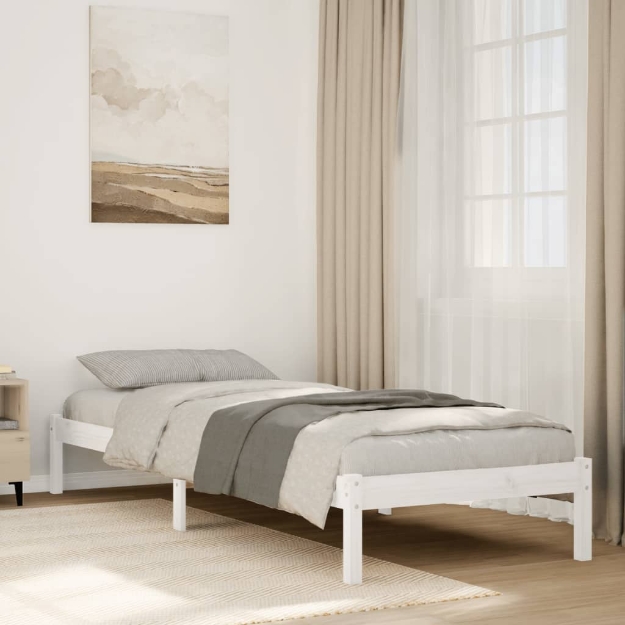 Letto Extra Lungo senza Materasso 80x200 cm in Legno di Pino