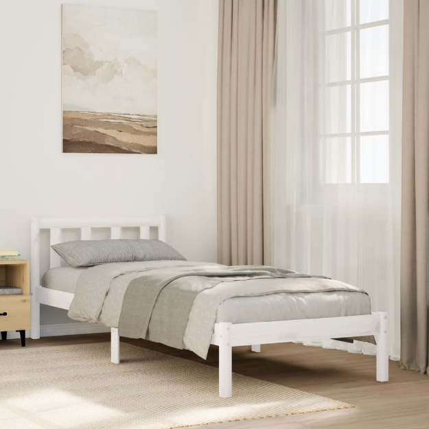 Letto Extra Lungo senza Materasso 80x200 cm in Legno di Pino