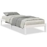 Letto Extra Lungo senza Materasso Bianco 100x210 cm in Pino