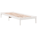 Letto Extra Lungo senza Materasso Bianco 100x210 cm in Pino