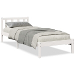 Letto Extra Lungo senza Materasso Bianco 100x210 cm in Pino