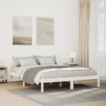 Letto Extra Lungo senza Materasso Bianco 140x220 cm in Pino