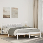 Letto Extra Lungo senza Materasso Bianco 140x220 cm in Pino