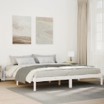 Letto Extra Lungo senza Materasso Bianco 180x210 cm in Pino