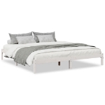 Letto Extra Lungo senza Materasso Bianco 180x210 cm in Pino